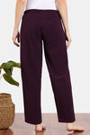 Zivame Cosy Rib Knit Poly Loungewear Bottom - Pickled Beet — thumbnail 4